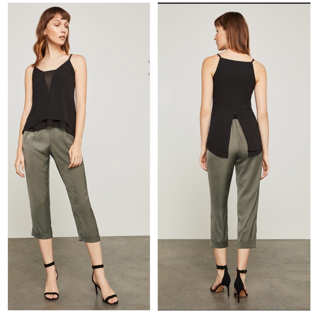 BCBGMAXAZRIA Lyssa Asymmetrical-Hem Tank in Black